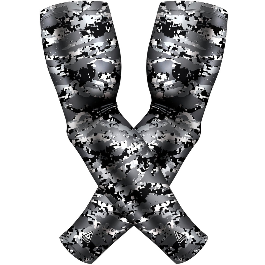 2 PAC ARM SLEEVES - Black Grey Wild Arm Sleeve - B-Driven Sports