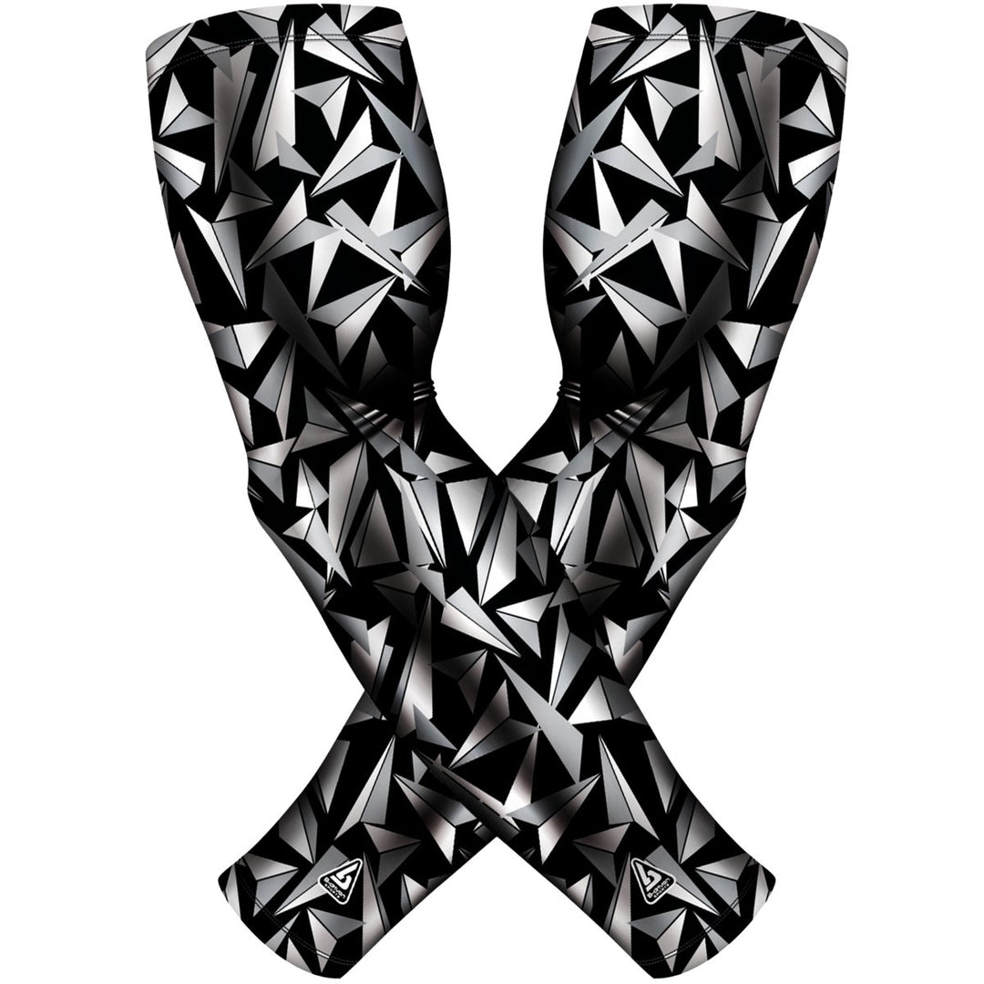 2 PAC ARM SLEEVES - BLACK WHITE RAZOR - B-Driven Sports