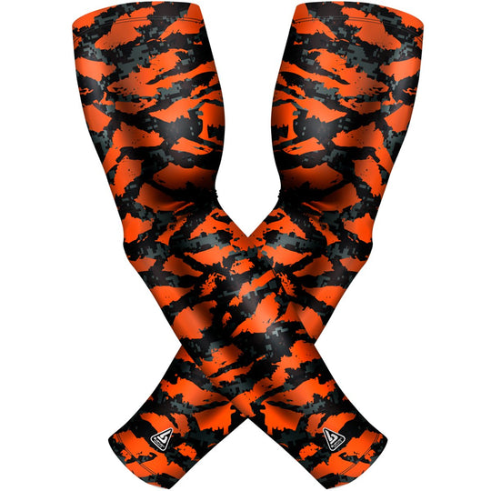 2 PAC ARM SLEEVES - ORANGE WILD - B-Driven Sports