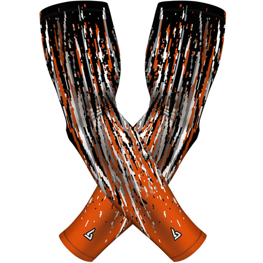 2 PAC ARM SLEEVES - STREAKS ORANGE - B-Driven Sports