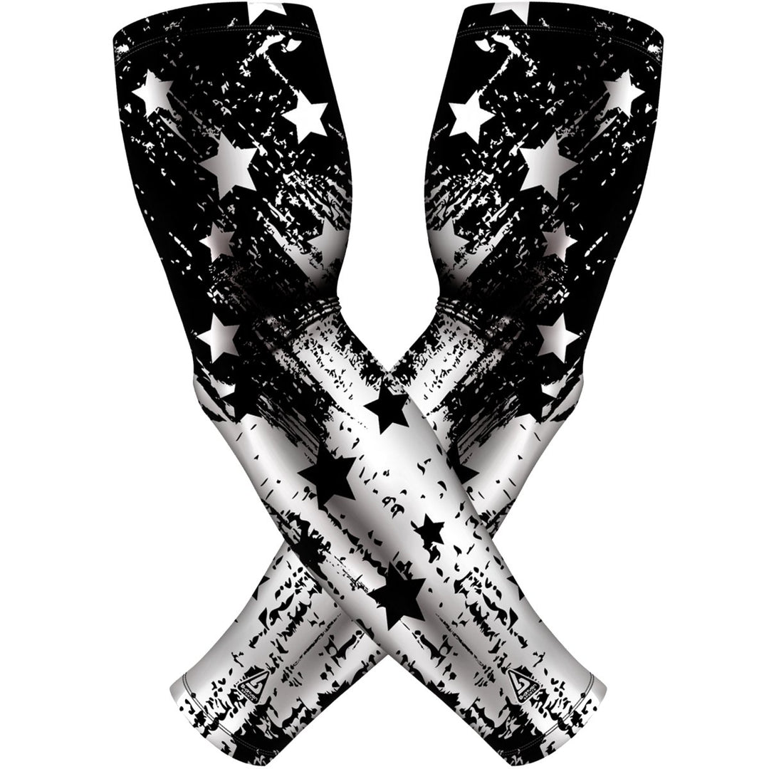 2 PAC ARM SLEEVES - WHITE BLACK TACTICAL - B-Driven Sports