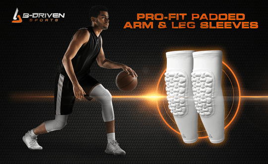 Pro-Fit Padded Knee Sleeve - White (Knee) - B-Driven Sports