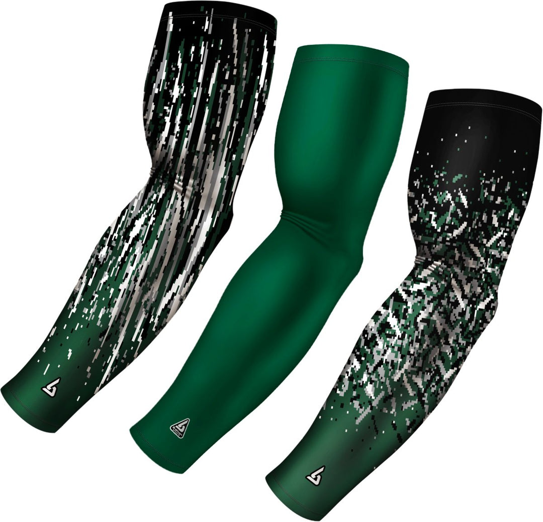 3 PAC ARM SLEEVES - GREEN - B-Driven Sports