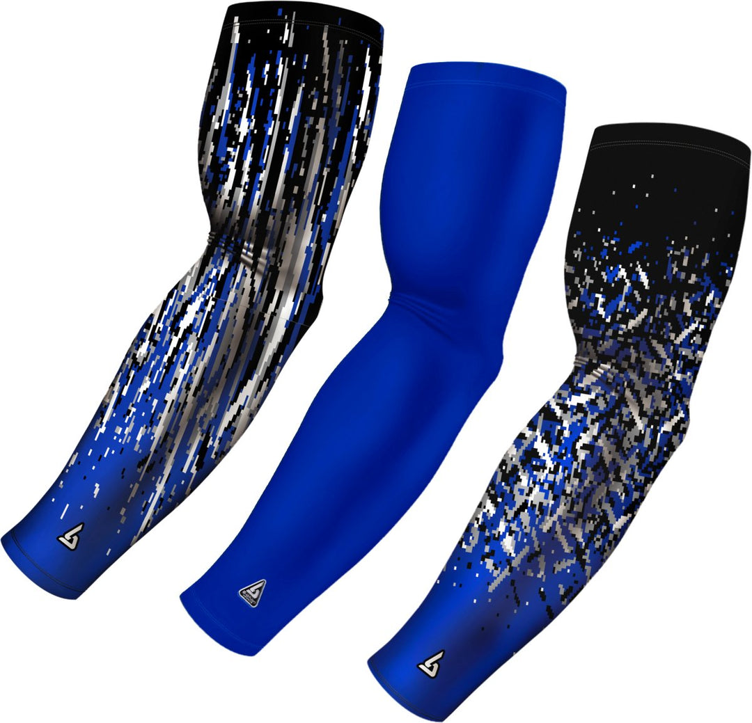 3 PAC ARM SLEEVES -ROYAL BLUE - B-Driven Sports