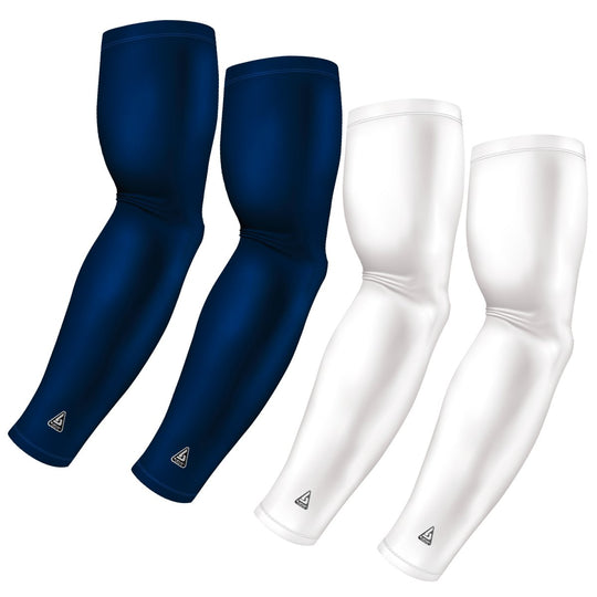 4-Pack Bundle | Solids | White/Blue Navy Dark - B-Driven Sports