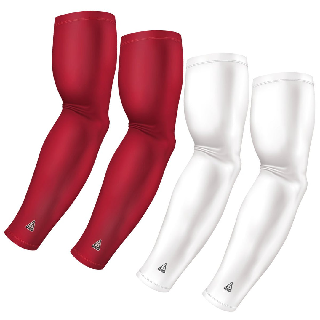 4-Pack Bundle | Solids | White/Maroon Dark - B-Driven Sports