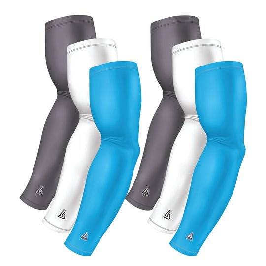 6-pack Bundle | Solids | Blue Carolina/White/Grey Dark - B-Driven Sports