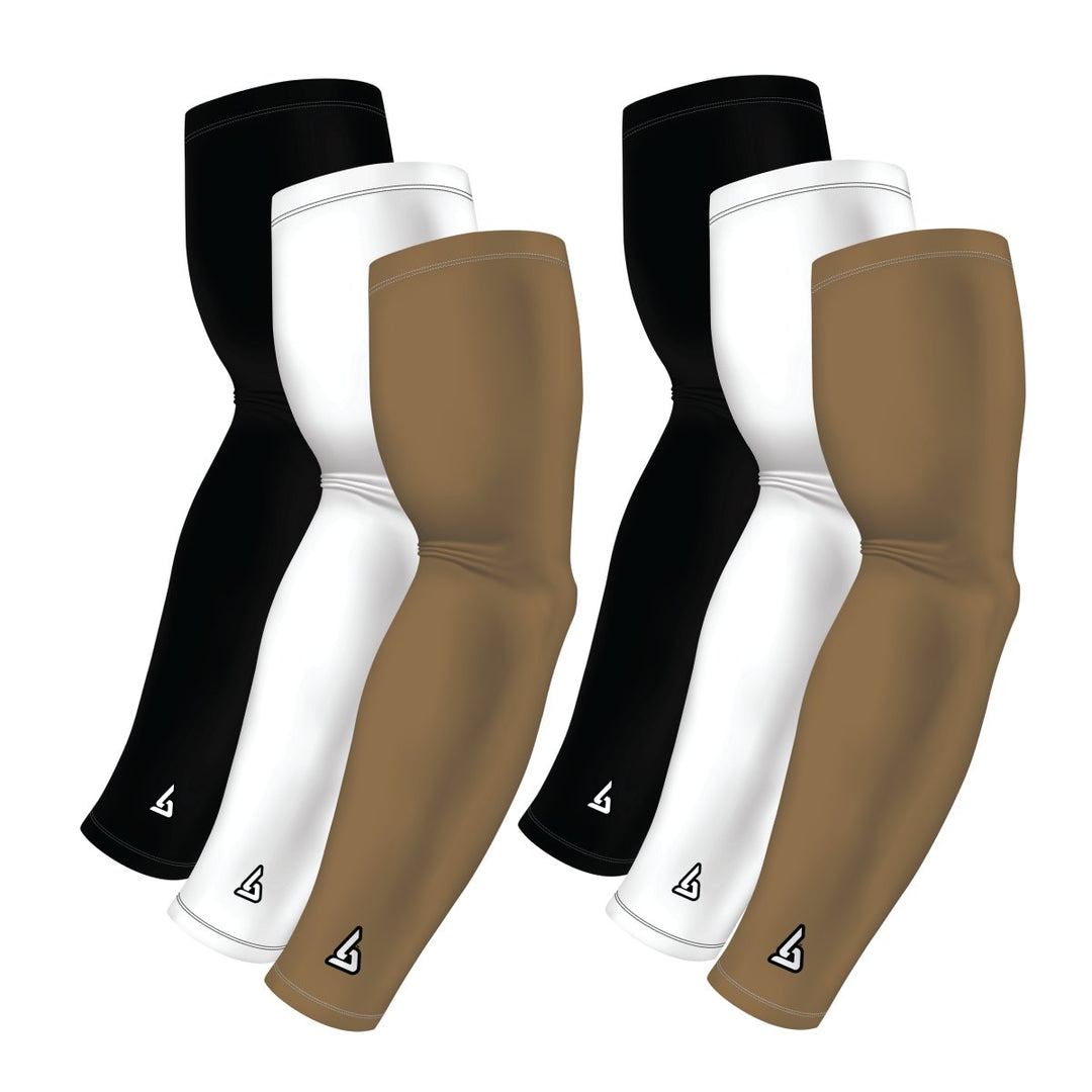 6-Pack Bundle | Solids |White/Black/Gold Dark - B-Driven Sports