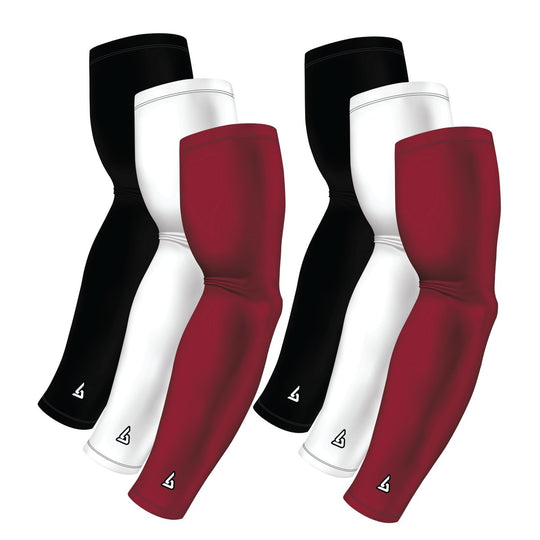 6-Pack Bundle | Solids |White/Black/Maroon Dark - B-Driven Sports
