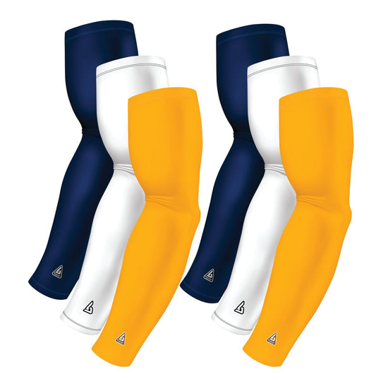 6-pack Bundle | Solids | Yellow Dark/White/Blue Navy Dark - B-Driven Sports