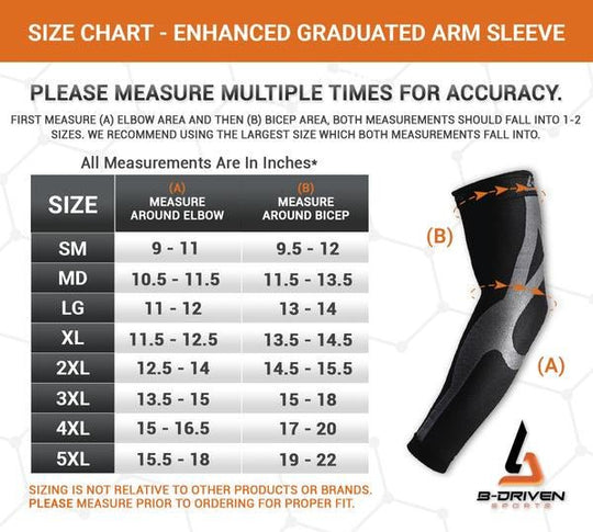 Enhanced Graduated Compression Arm Sleeve | Blue - B-Driven Sports