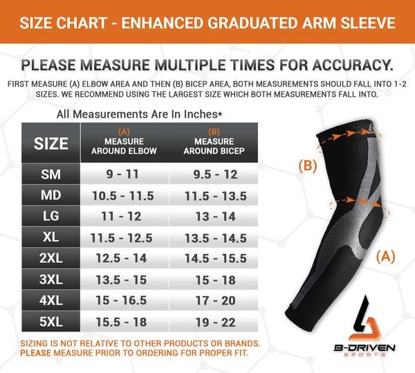Enhanced Graduated Compression Arm Sleeve | Blue - Pair - B-Driven Sports