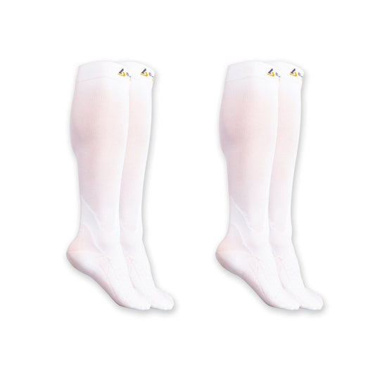 Graduated Compression Socks White - B-Driven Sports