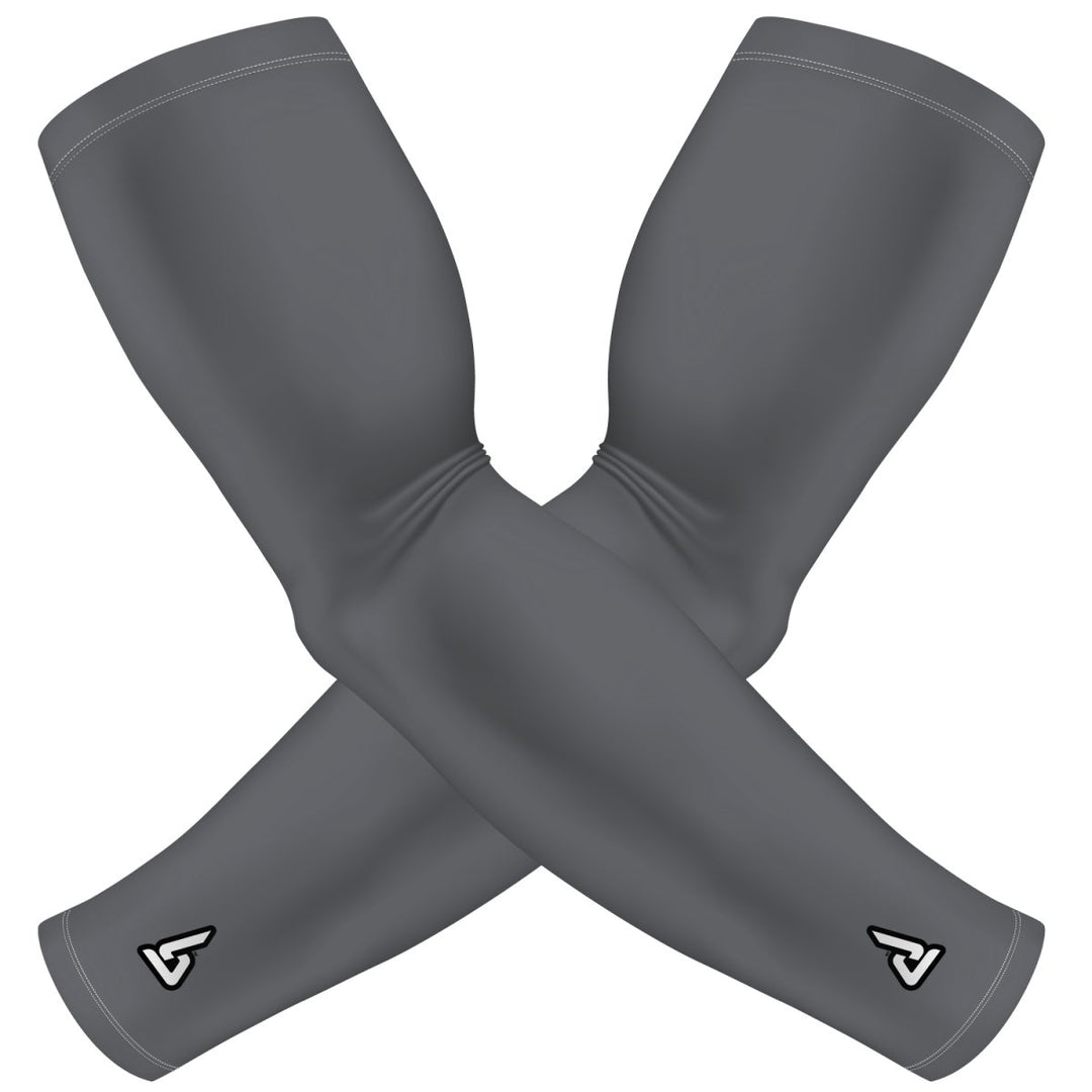Grey Compression Arm Sleeve | Sun Sleeve - B-Driven Sports