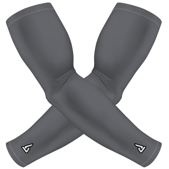Grey Compression Arm Sleeve | Sun Sleeve - B-Driven Sports