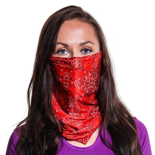 Paisley Traditional Red | Neck Gaiter - B-Driven Sports