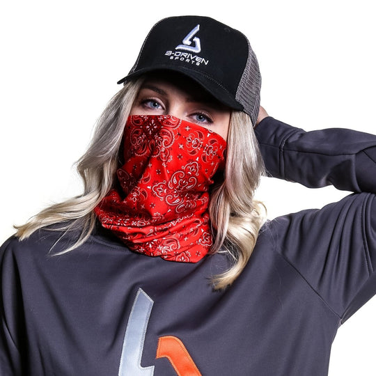 Paisley Traditional Red | Neck Gaiter - B-Driven Sports