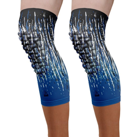 Pro-Fit Padded Knee Sleeve - Royal Blue Streaks (Knee) - B-Driven Sports