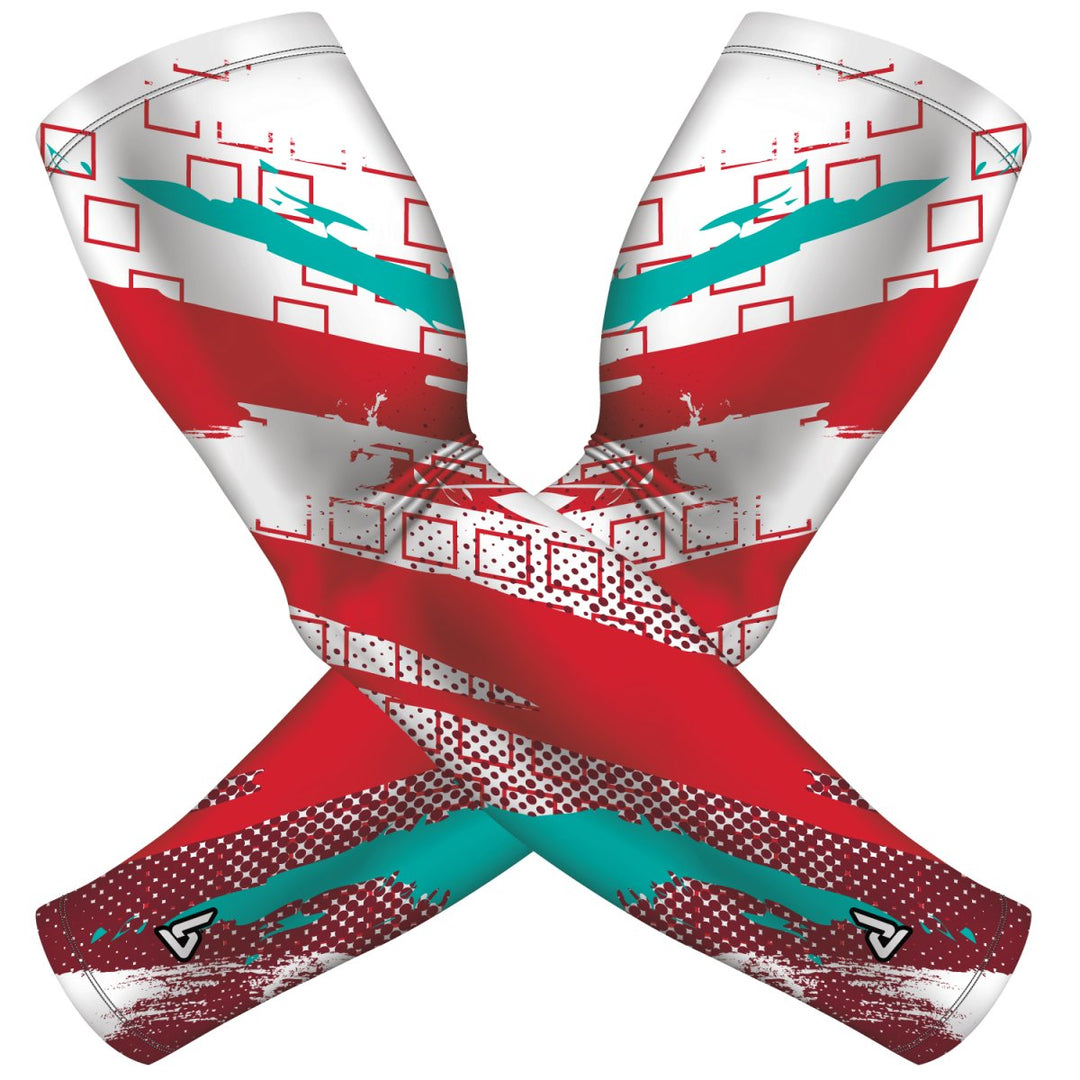Red Green Abstract | Sun Sleeve - B-Driven Sports