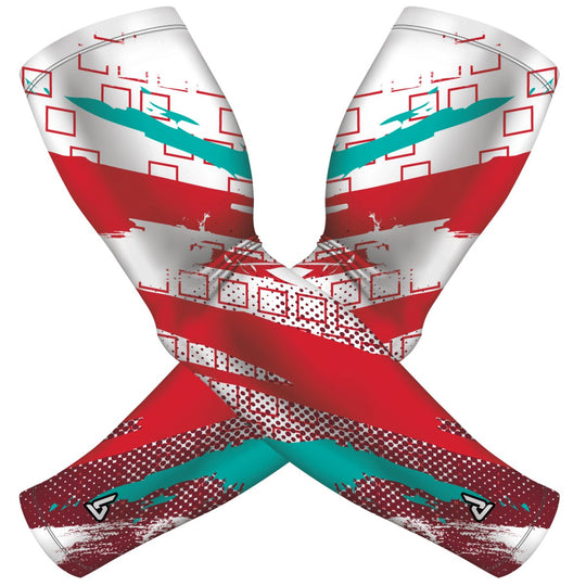 Red Green Abstract | Sun Sleeve - B-Driven Sports