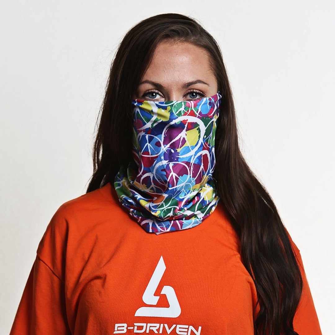 Retro Peace | Neck Gaiter - B-Driven Sports