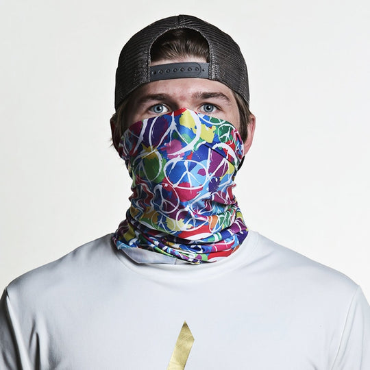 Retro Peace | Neck Gaiter - B-Driven Sports