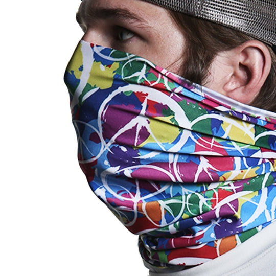 Retro Peace | Neck Gaiter - B-Driven Sports