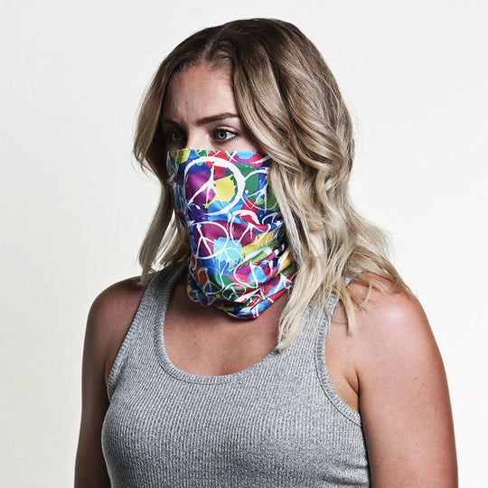 Retro Peace | Neck Gaiter - B-Driven Sports