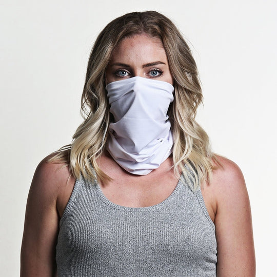 Solid White | Neck Gaiter - B-Driven Sports