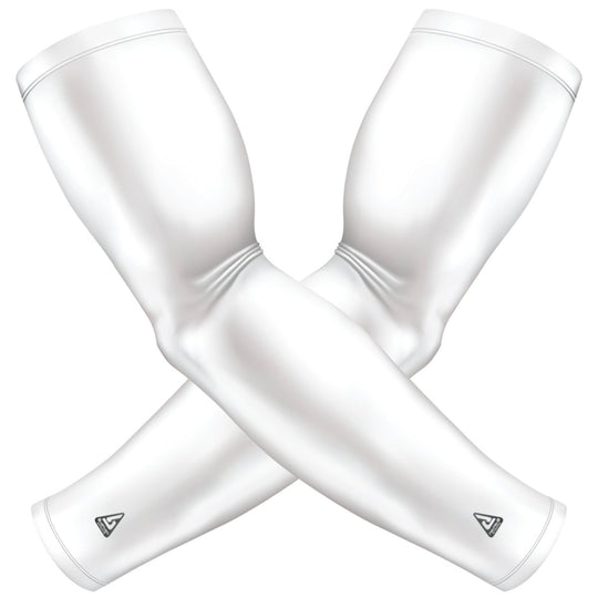 White Compression Arm Sleeve | Sun Sleeve - B-Driven Sports
